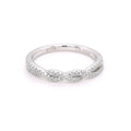 Platinum 0.13ct Diamond Set Twisted Eternity Ring