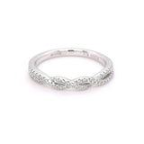 Platinum 0.13ct Diamond Set Twisted Eternity Ring