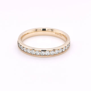 9ct Yellow Gold 0.39ct Diamond Set Half Eternity Ring