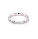 18K White Gold 0.20ct Diamond Set Half Eternity Ring
