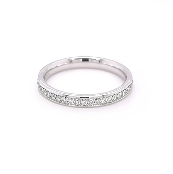 18K White Gold 0.20ct Diamond Set Half Eternity Ring