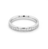 18K White Gold 0.39ct Diamond Set Half Eternity Ring