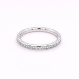 9ct White Gold 0.13ct Diamond Set Half Eternity Ring