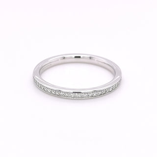 9ct White Gold 0.13ct Diamond Set Half Eternity Ring