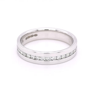 9ct White Gold Diamond Set Half Eternity Ring