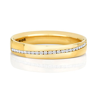 9ct Yellow Gold Diamond Set Wedding Ring