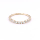 9ct Yellow Gold 0.22ct Diamond Set Shaped Eternity Ring