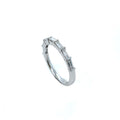 Platinum 0.51ct Baguette Diamond Half Set Eternity Ring