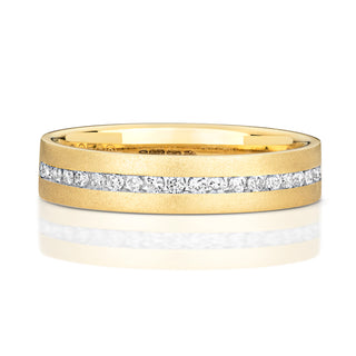 9K Yellow Gold 0.22ct Diamond Set Wedding Band