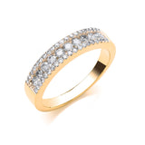 18K Yellow Gold 0.50ct Diamond Half Eternity Ring