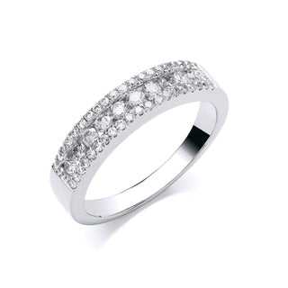 18K White Gold 0.50ct Diamond Half Eternity Ring