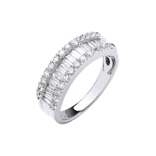 18K White Gold 1.00ct Baguette Diamond Eternity Ring