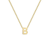 9K Yellow Gold 'B' Initial Adjustable Necklace/15"-17"
