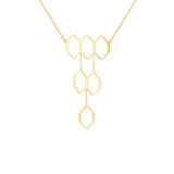 9K Yellow Gold Honeycomb Necklace /16.5" -17.5"