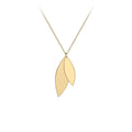 9K Yellow Gold Double-Ellipses Necklace /16"-17"