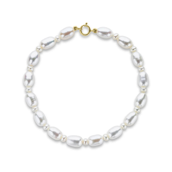 9CT Yellow Gold Pearl Bracelet