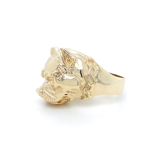 9K Yellow Gold Bulldog Ring