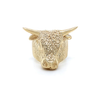 9K Yellow Gold Bison Ring
