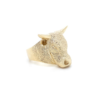 9K Yellow Gold Bison Ring