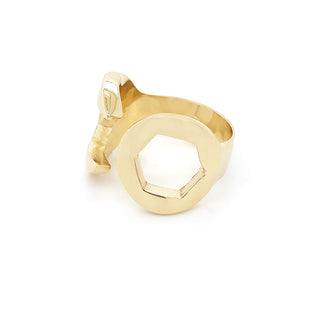 9K Yellow Gold Spanner Wrench Ring