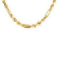 9K Yellow Gold 4.4mm Hollow Dimaond Cut Figarope Chain /18"