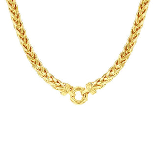 9K Yellow Gold 5.4mm Faceted Spiga Chain /18"