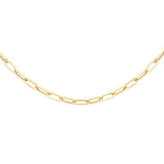 9K Yellow Gold 3.5mm Paper Chain  /18