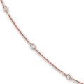 18ct Rose Gold 1.00ct Diamond By The Yard Necklace (36in/91cm)
