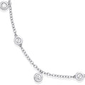 18ct Wg 0.33ctw Rub Over Set Diamond (18in/45cm) Chain