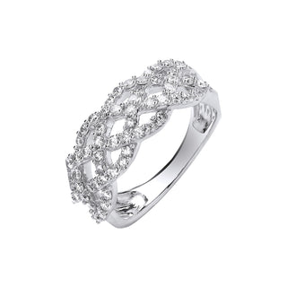 18ct Wg 0.75ct Weaved Diamond Dress Ring