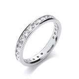 18ct Wg Channel Set Full Eternity 1.00ctw Diamond Ring