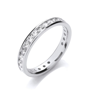 18ct Wg Channel Set Full Eternity 1.00ctw Diamond Ring