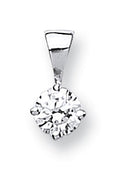 18ct White Gold 0.15ct Claw Set Diamond Solitaire Pendant
