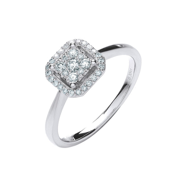 18ct White Gold 0.20ct Diamond Dress Ring (£1350)