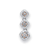 18ct White Gold 0.23ct White And Chocolate Diamond Pendant