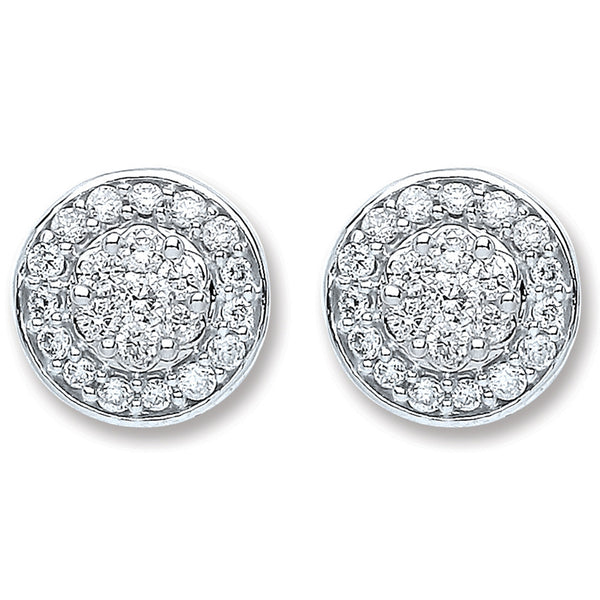 18ct White Gold 0.25ct Diamond Stud Earrings