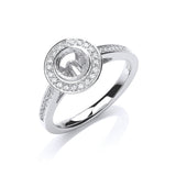 18ct White Gold 0.29ct & (0.50ct Centre) Semi-set Mount G/vs