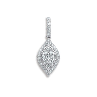 18ct White Gold 0.33ct Diamond Drop Pendant