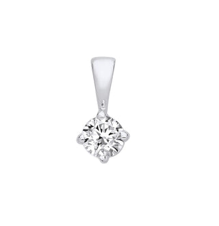 18ct White Gold 0.35ct Claw Set Diamond Solitaire Pendant