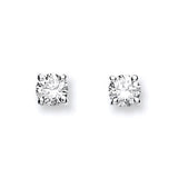 18ct White Gold 0.40ct Claw Set Diamond Stud Earrings
