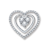 18ct White Gold 0.40ct Diamond Heart Pendant (£1470)