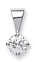 18ct White Gold 0.50ct Claw Set Diamond Solitaire Pendant