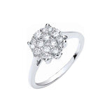 18ct White Gold 0.50ct Cluster Diamond Ring
