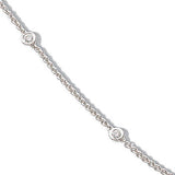 18ct White Gold 0.50ct Diamond By The Yard Necklace (18in/45cm)