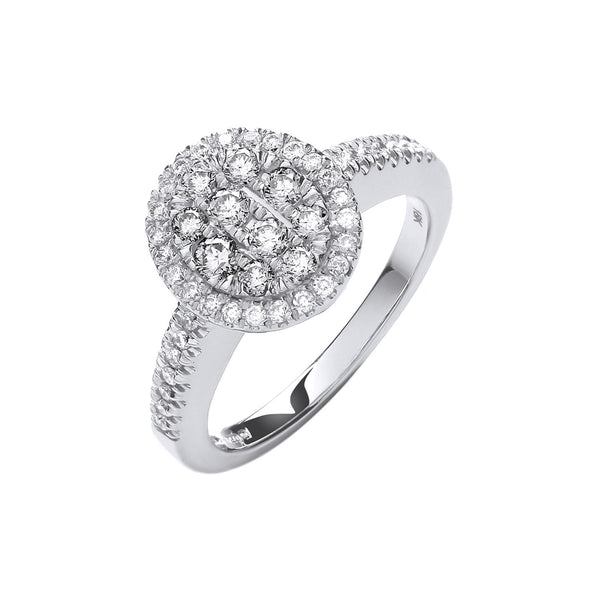 18ct White Gold 0.50ct Diamond Dress Ring (£2355)