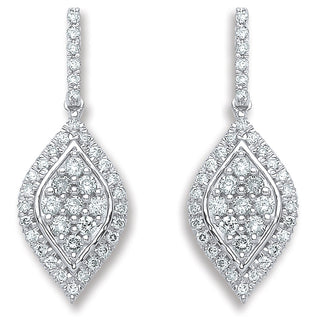 18ct White Gold 0.50ct Diamond Drop Earrings (£1725)
