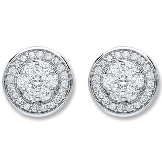 18ct White Gold 0.50ct Diamond Stud Earrings