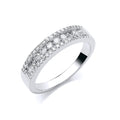 18ct White Gold 0.50ct Gh-si Diamond Half Eternity Ring
