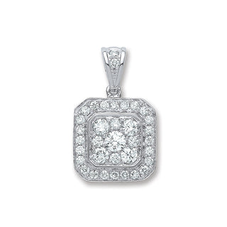 18ct White Gold 0.50ct Gh/vs Diamond Pendant