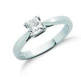 18ct White Gold 0.50ct Princess Cut Diamond Engagement Ring